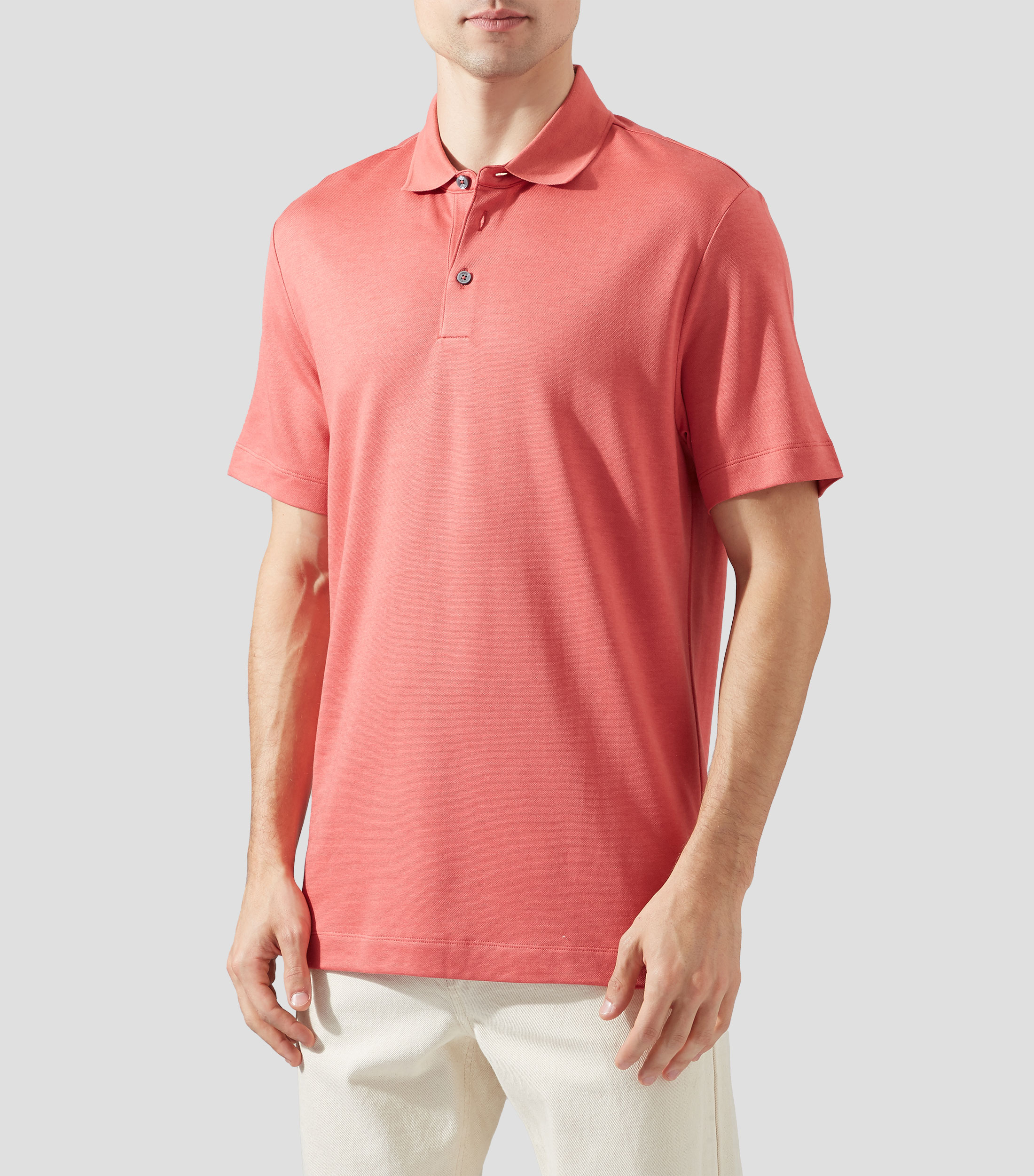 Playera Tipo Polo Manga Corta Microdiseño Hombre